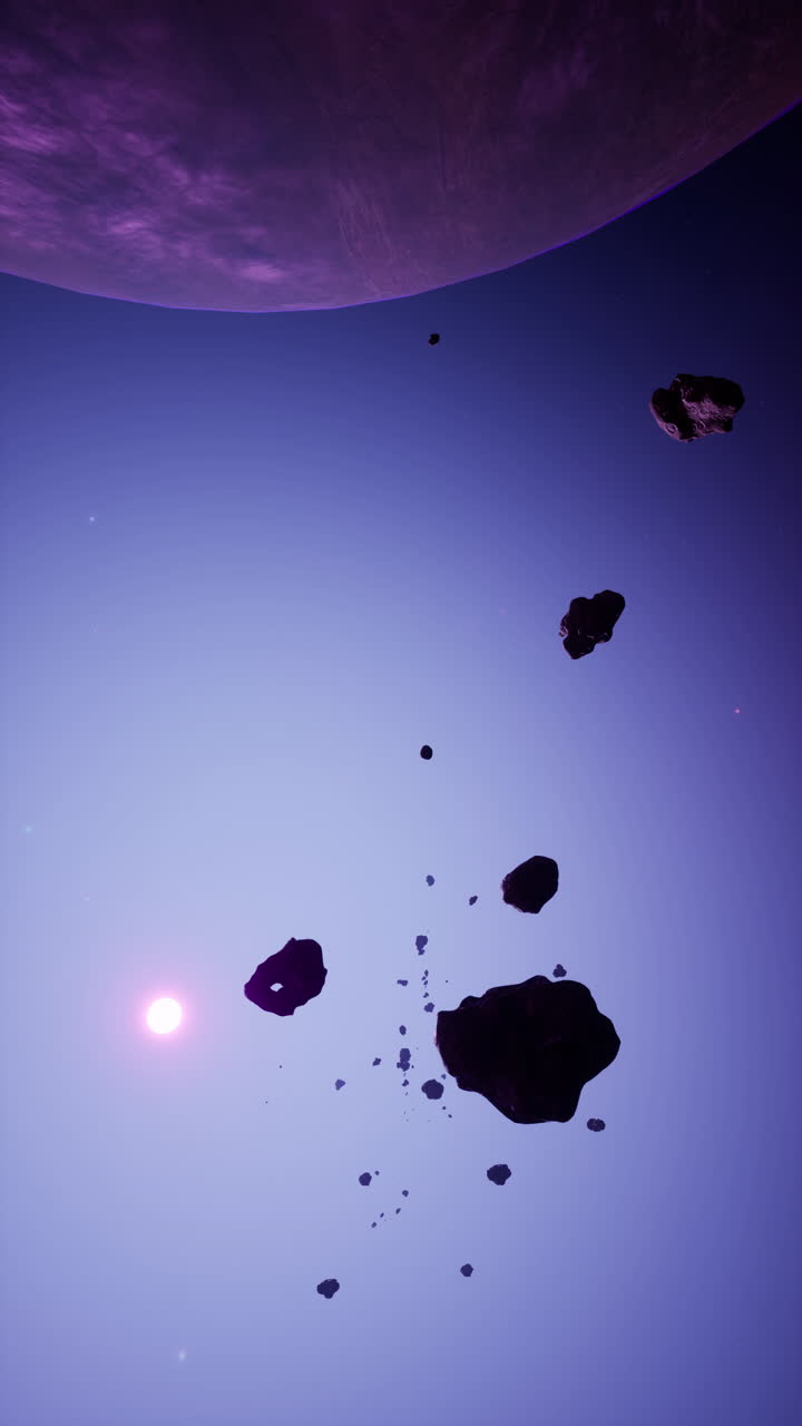 астероиды в космосе