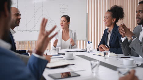business people, meeting and budget with graph