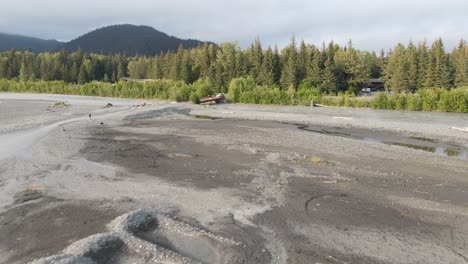 beautiful river in alaskan town