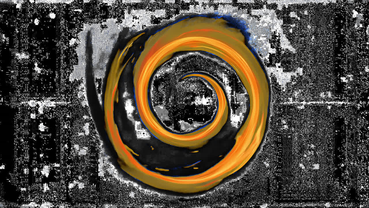 Fiery spiral animated overlay, transparent 4K video, alpha channel, ProRes 4444