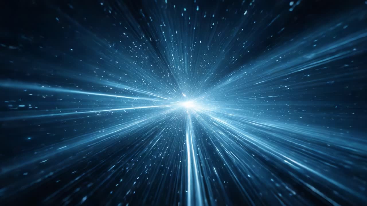 A Captivating Journey Through a Cosmic Landscape: A Mesmerizing View of Light and Motion in the Depths of Space, Evoking the Wonders of the Universe