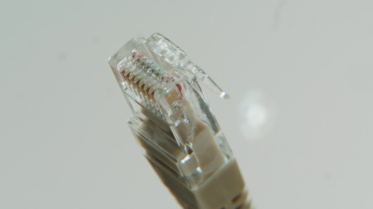 Close-up of an RJ45 connector