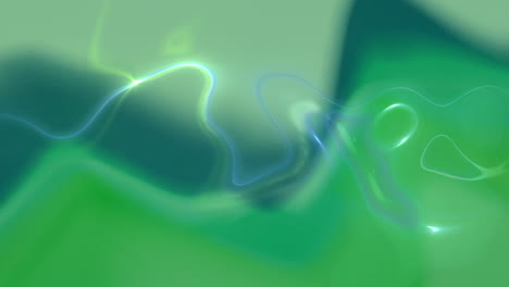 animación de luz líquida que se mueve sobre un fondo verde desenfocado