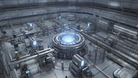 futuristic science laboratory with advanced technology