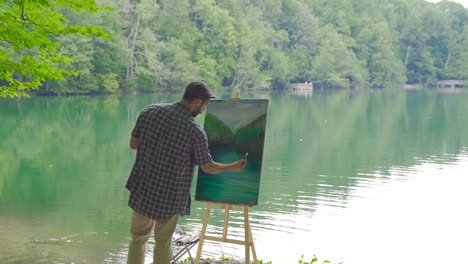 Painting in nature.