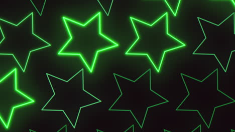 simple yet captivating pattern featuring green stars set against a black backdrop