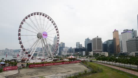 hong kong observation wheel at victoria harbour