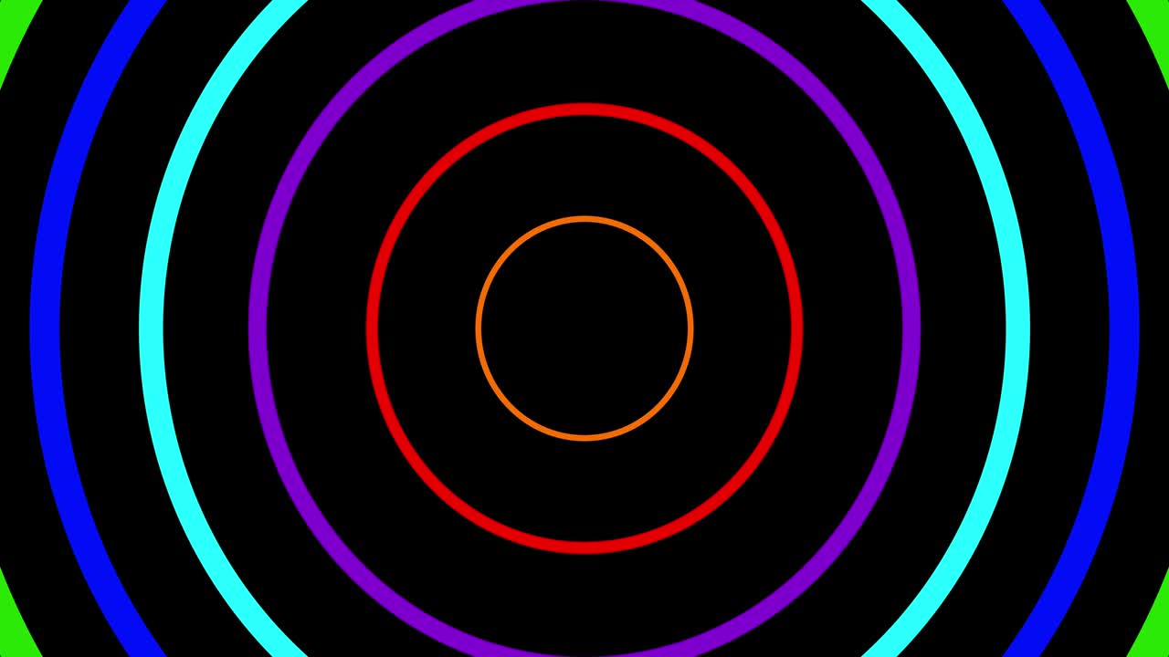 círculo abstracto efecto redondo anillo arco iris. bucle de movimiento.