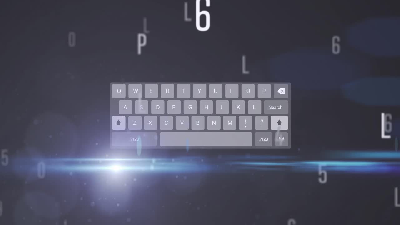 animación del procesamiento de datos a través del teclado