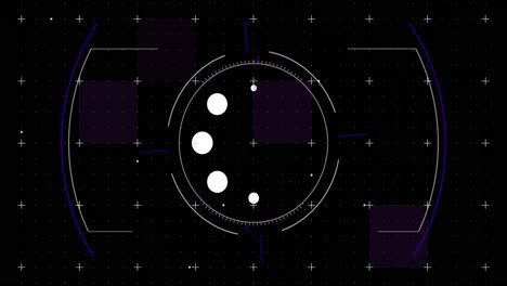 Animation of data loading ring on black background
