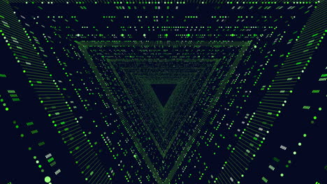 Striking-futuristic-triangular-pattern-with-green-lines