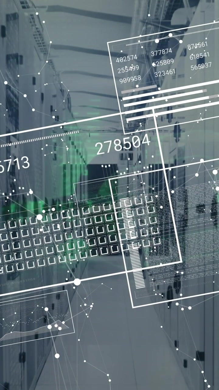 Networks and data processing over computer server room