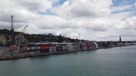 shot-of-new-zealand-napier-busy-port-terminal-and-harbour-from-a-cruise