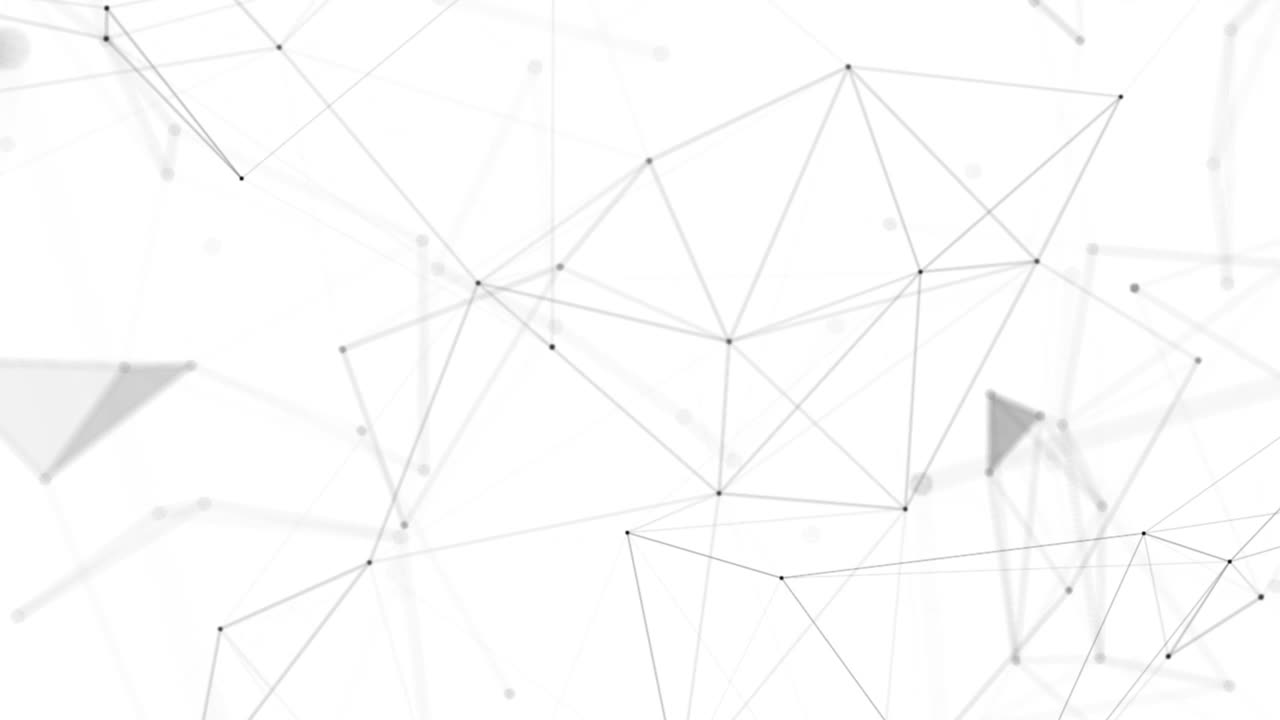 Plexus fantasy abstract technology. Abstract geometric background with moving lines, dots and triangles. Science. Medicine and technology. Loop animations