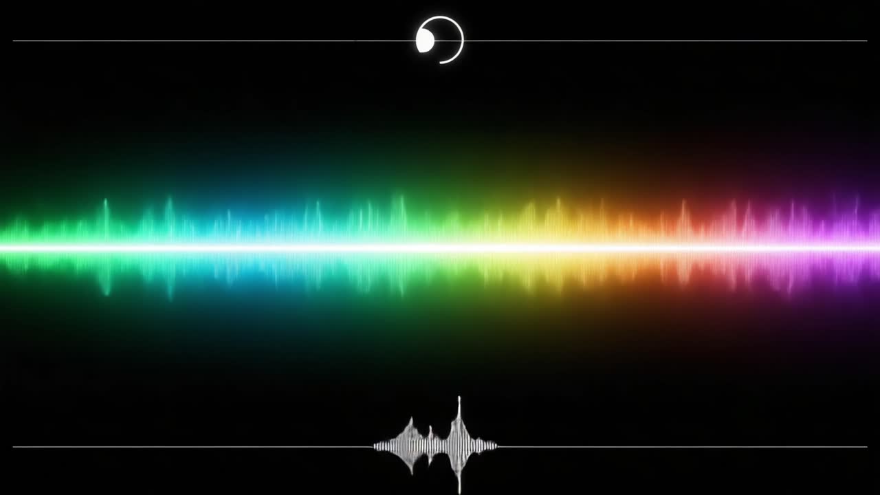 A Vivid Display of Sound Waves in Vibrant Colors: Exploring the Artistic Representation of Audio Frequencies Through Dynamic Visualizations