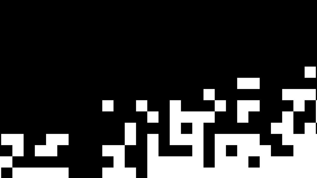 Abstract Pixelated Transition Effect from White to Black