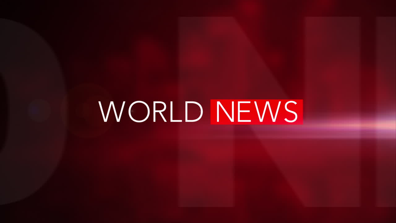 &ldquo;WORLD NEWS&rdquo; 3D Motion Graphic with red background