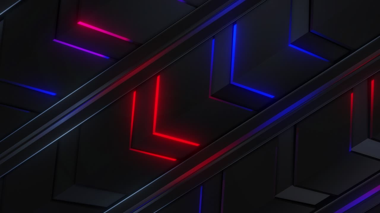 Disegno astratto geometrico al neon