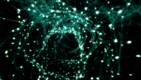 digital space abstract. flaying trought data tunnel.
