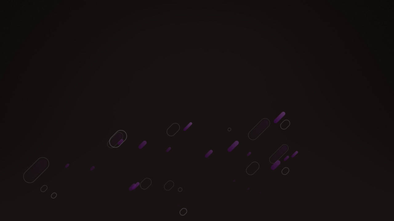 Animation of shapes moving on black background