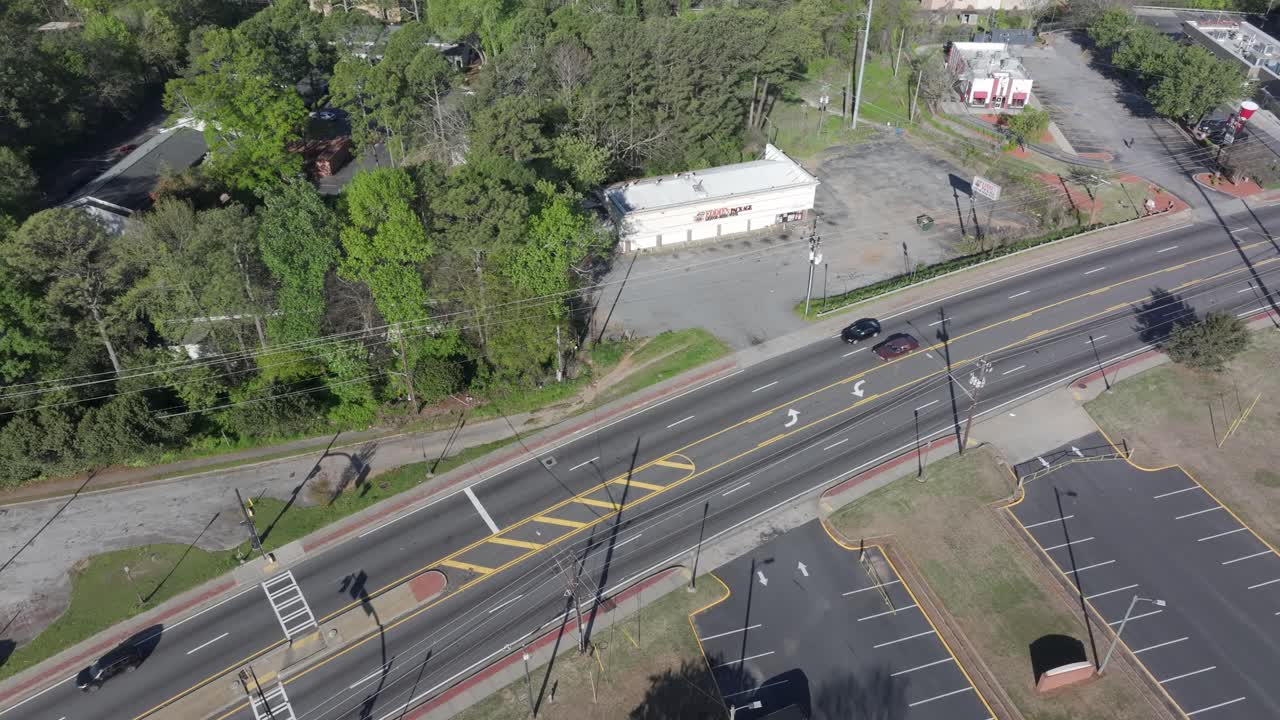 Suburban city road, Decatur, Atlanta, Georgia, Aerial