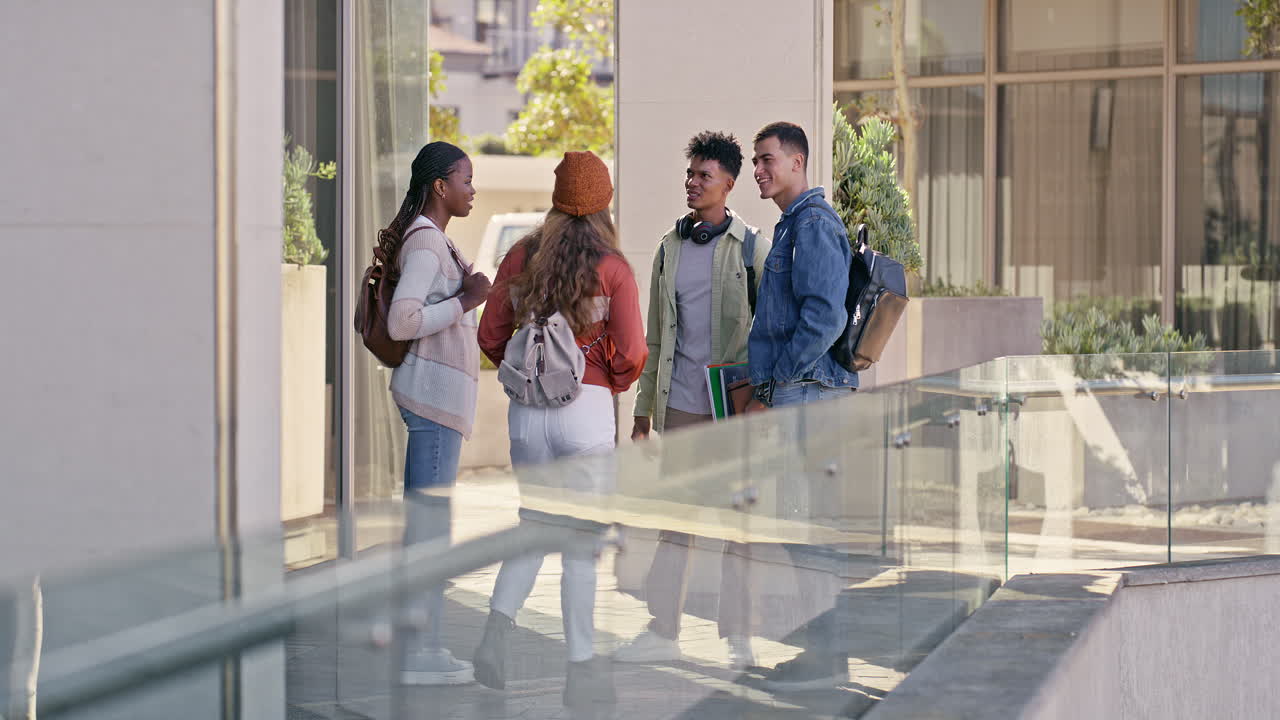 Group of students outside a building