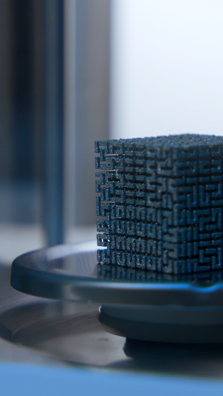3D Printed Metal Object Close-up