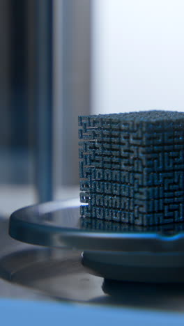 3d printed metal object close-up