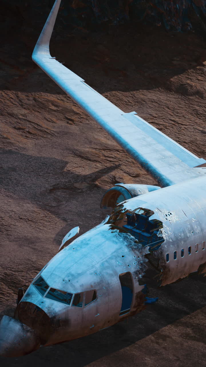 Un aereo schiantato nel deserto