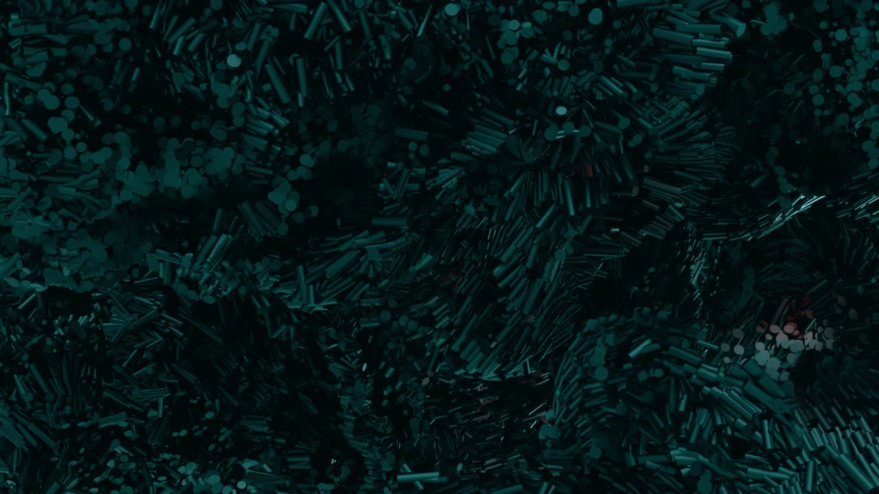 las formas cilíndricas abstractas explotan a través del marco.