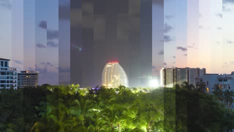 timelapse of the touristic zone in acapulco diamante