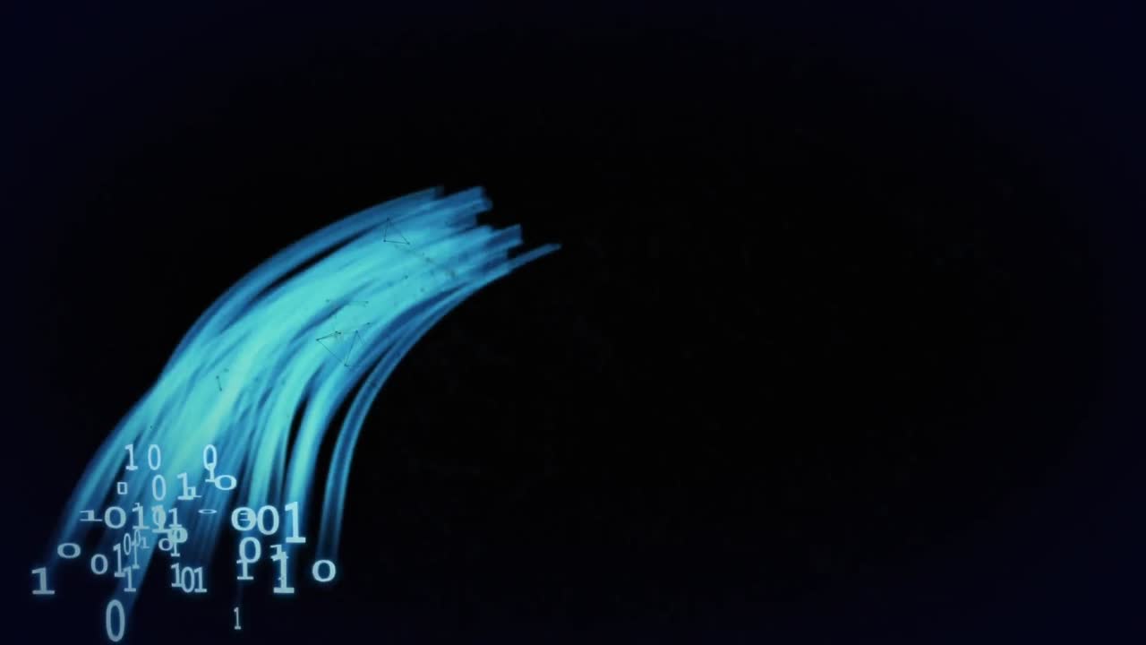 Animation of blue binary coding with networks of connections