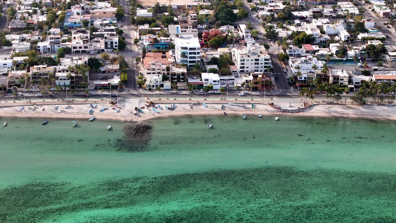 Shot of pier of la paz in baja california sur mexico