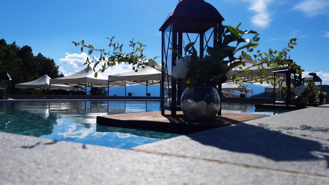 럭셔리 수영장 장식