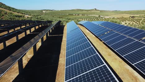 Aerial-View-of-Big-Solar-Park-in-Spanish-Landscape