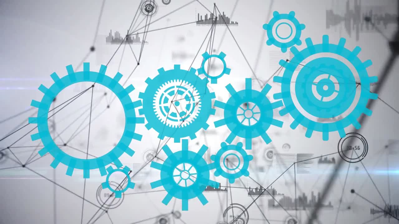 engranajes y líneas asimétricas