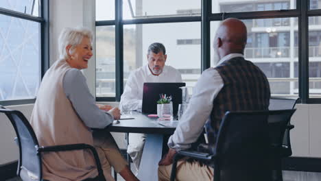 senior business people, laptop