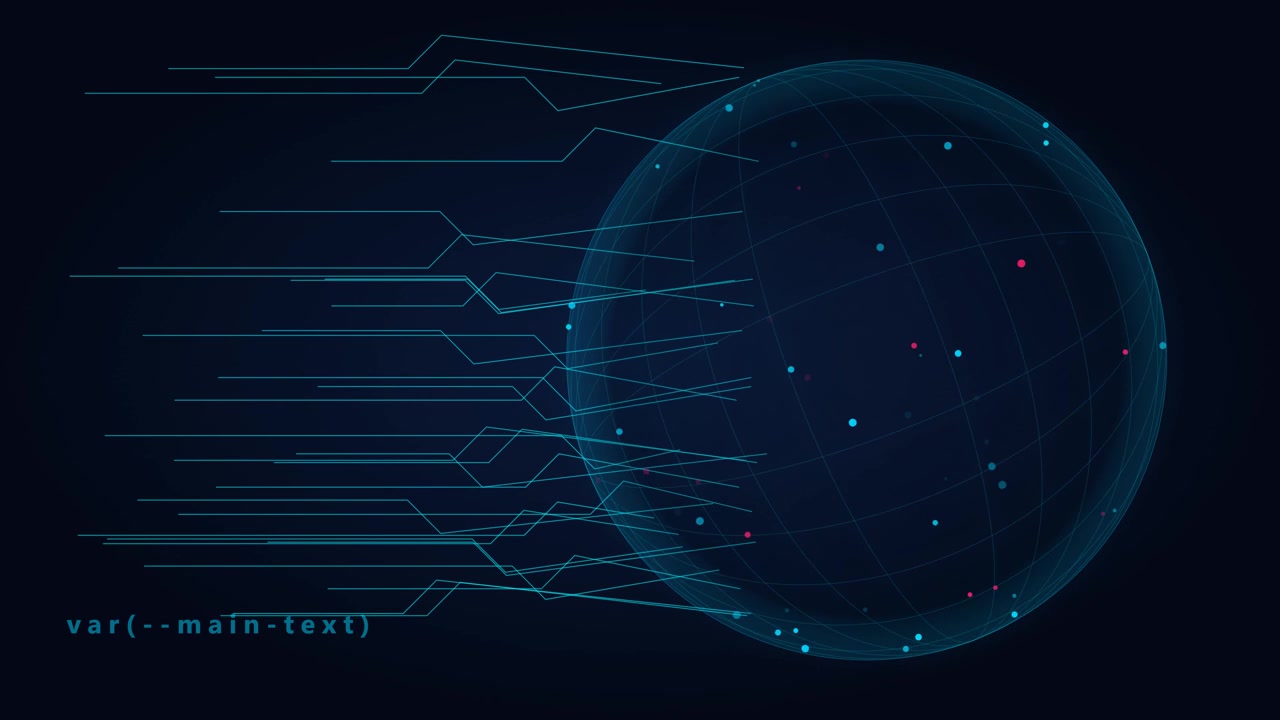 Digital Globe With Abstract Data Lines and Network Nodes