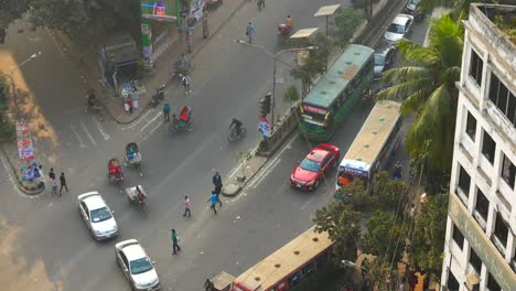 busy street intersection in a south asian city