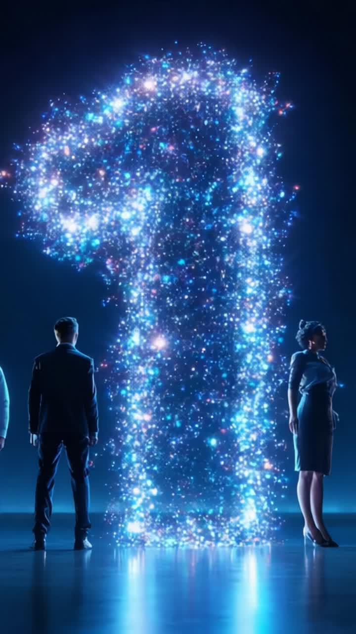 Illuminated Digital Number One: A Stunning Visual Display of Light and Dazzling Sparks Conveying a Message of Unity and Celebration Against a Dark Background