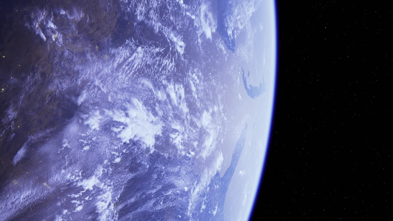 View of earth from space captured on a clear day