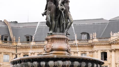 detailed view of a historic fountain sculpture