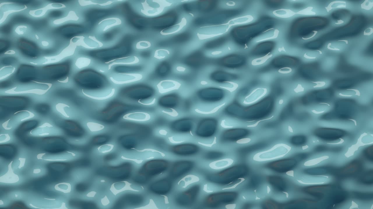 Fluido azul ondulado volumétrico. Render de animación 3D, metraje 4K, bucle infinito.