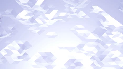 stylish white creative abstract low poly background in 4k. abstract waves move on glossy surface in loop. smooth soft seamless animation. simple minimalistic geometric bg.