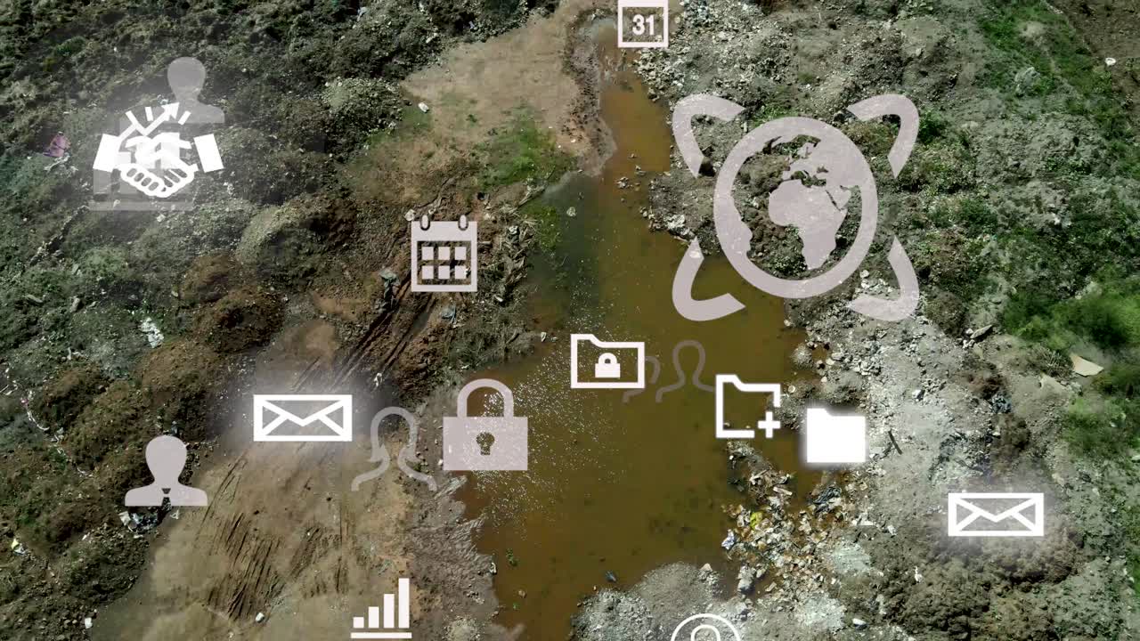 birdseye воздушный вид трущоб кибера, концепция технологии трущоб бедного района найроби, кения