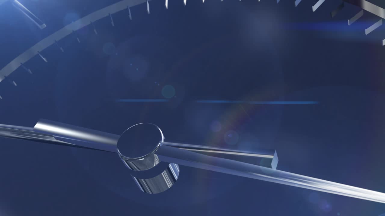 메탈릭 시계의 클로즈업 애니메이션