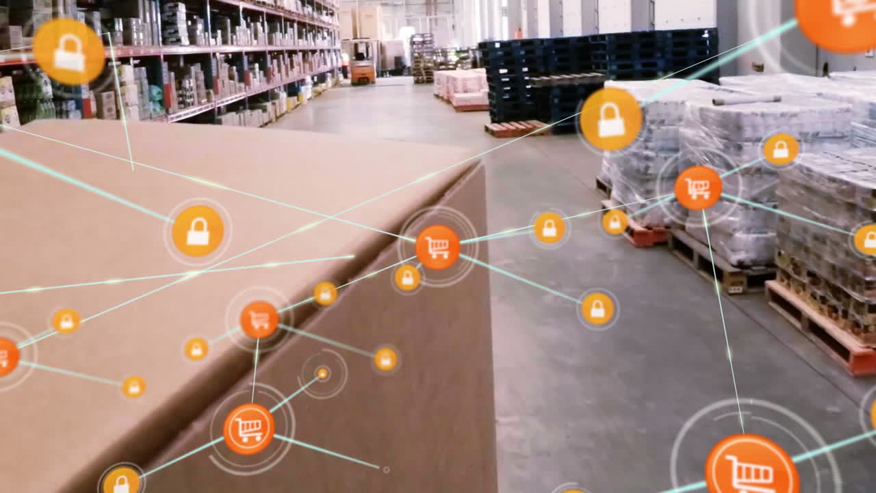 animación de la red de conexiones a través del almacén