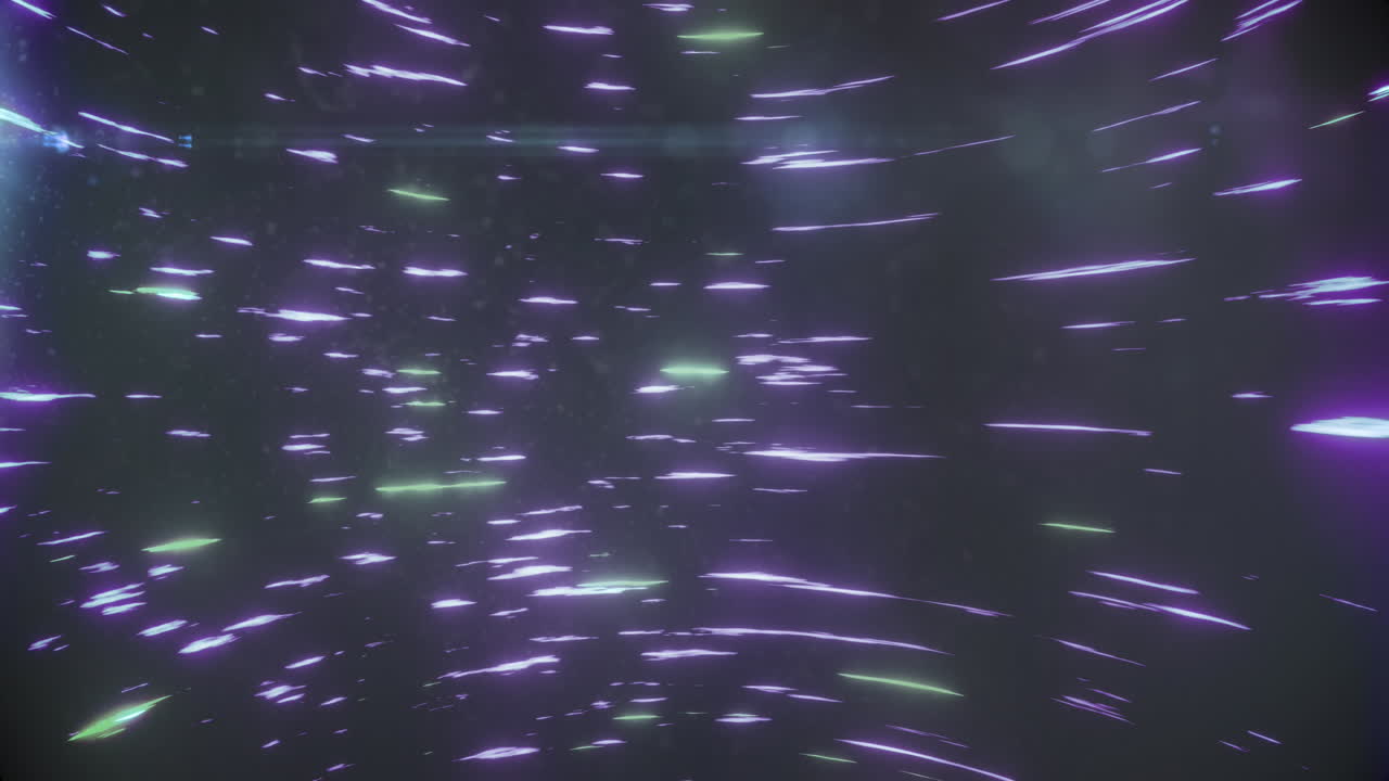 animación de senderos de luz sobre puntos de luz