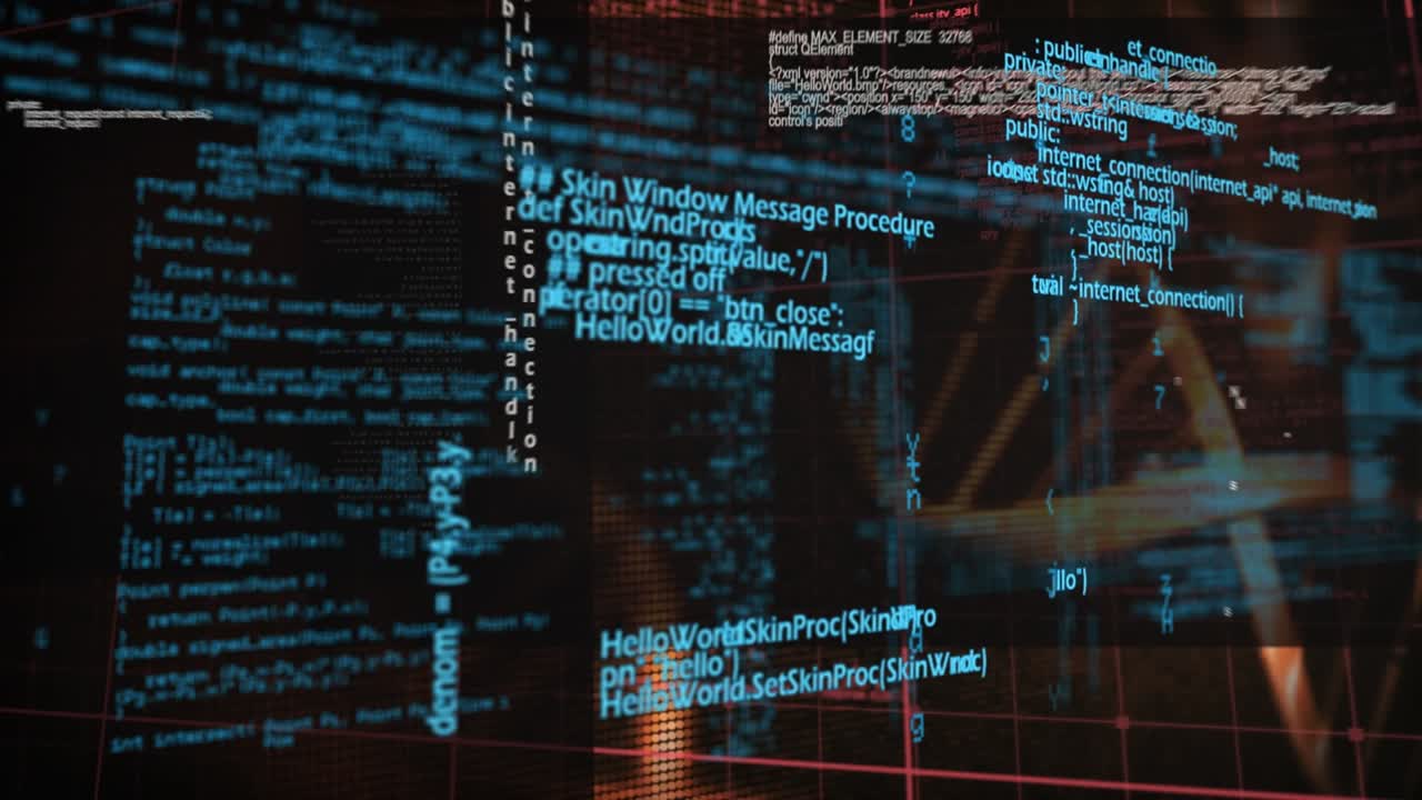 Animation of data processing over dna strand spinning