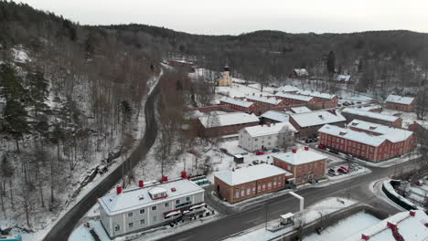 Drohnenansicht-Von-Jonsered-Im-Winter